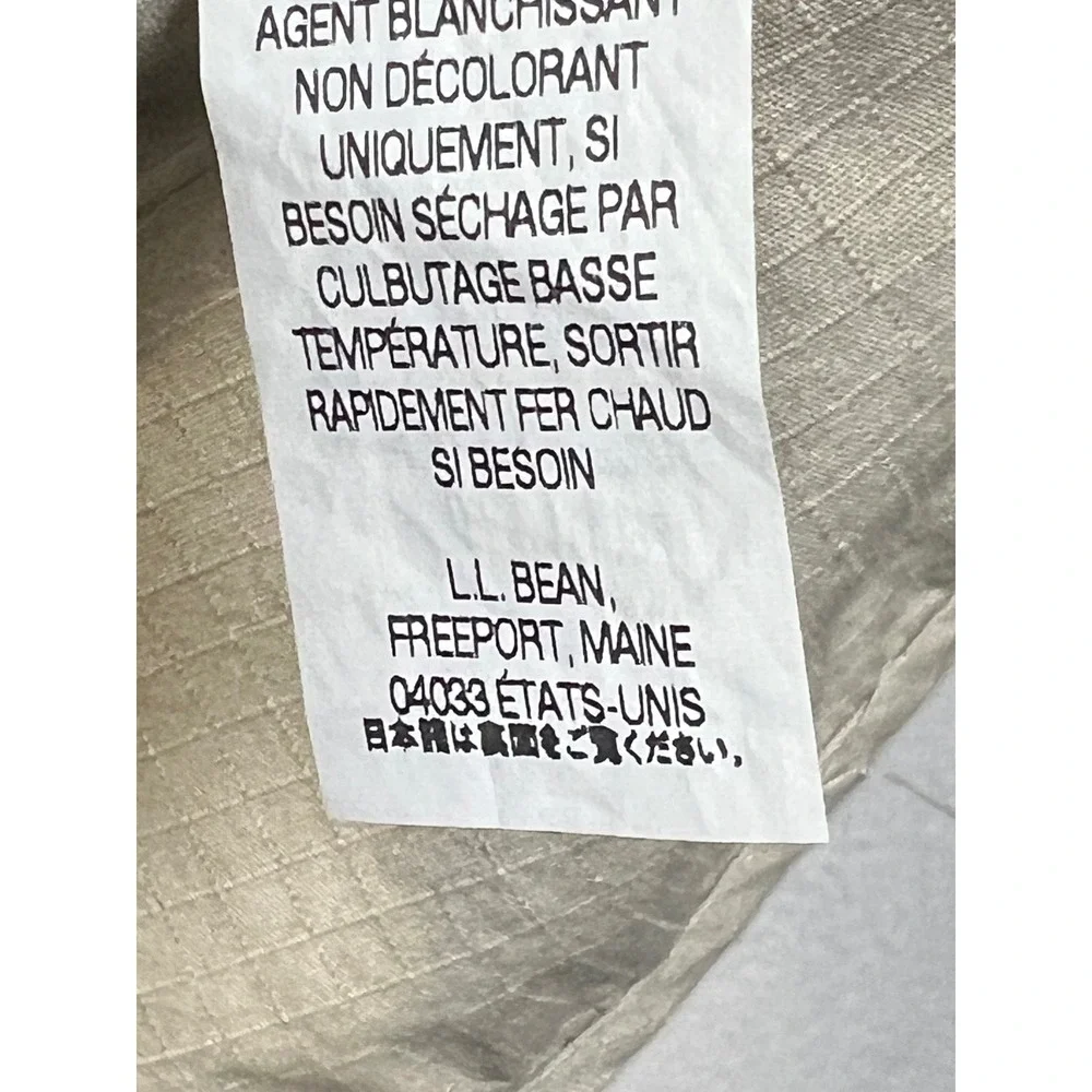 LL Bean Mens Small Khaki Ripstop Cotton Utility Fishing Safari Vest Beige - Picture 9 of 12